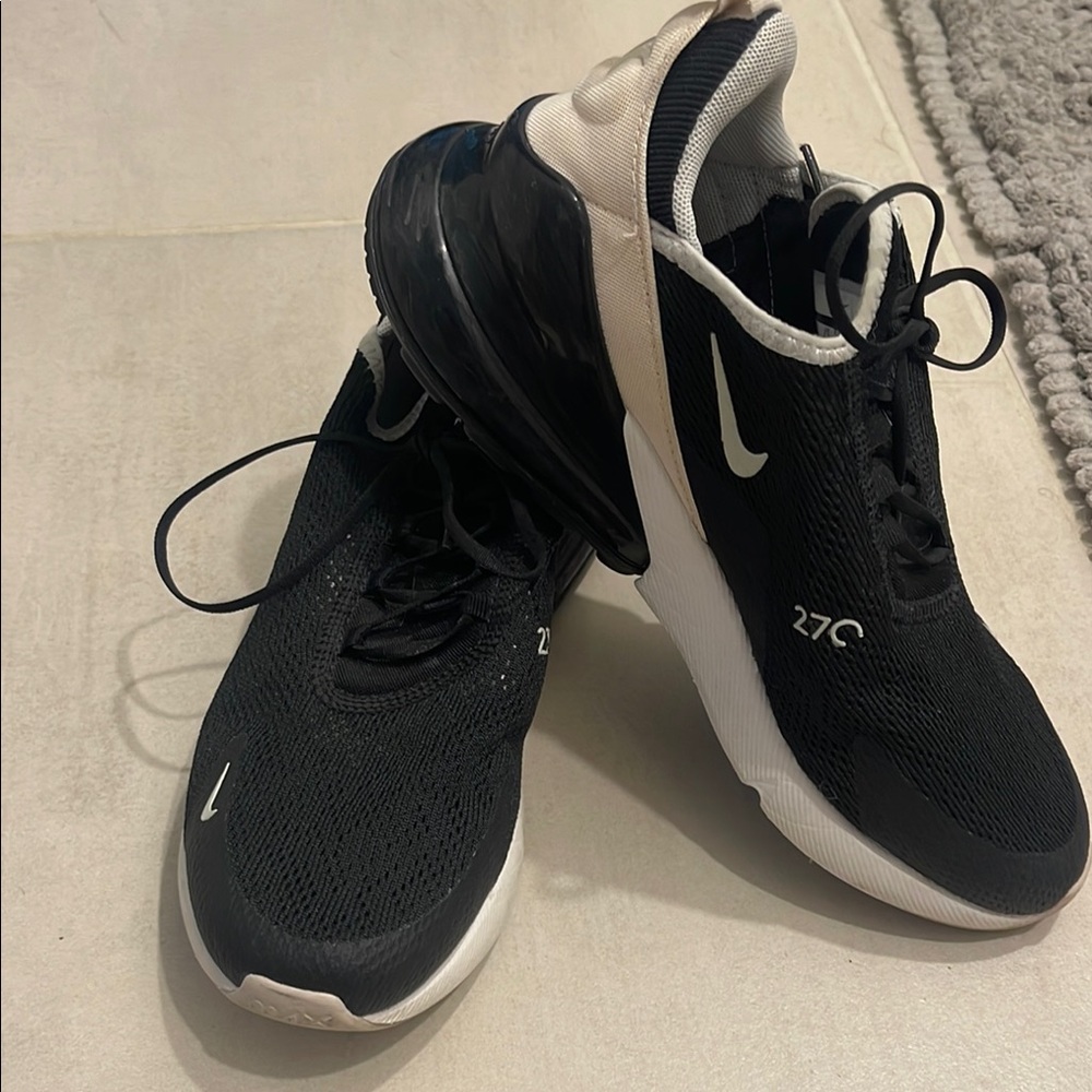 Nike Air 27C Black, Cream, White Athletic Shoes